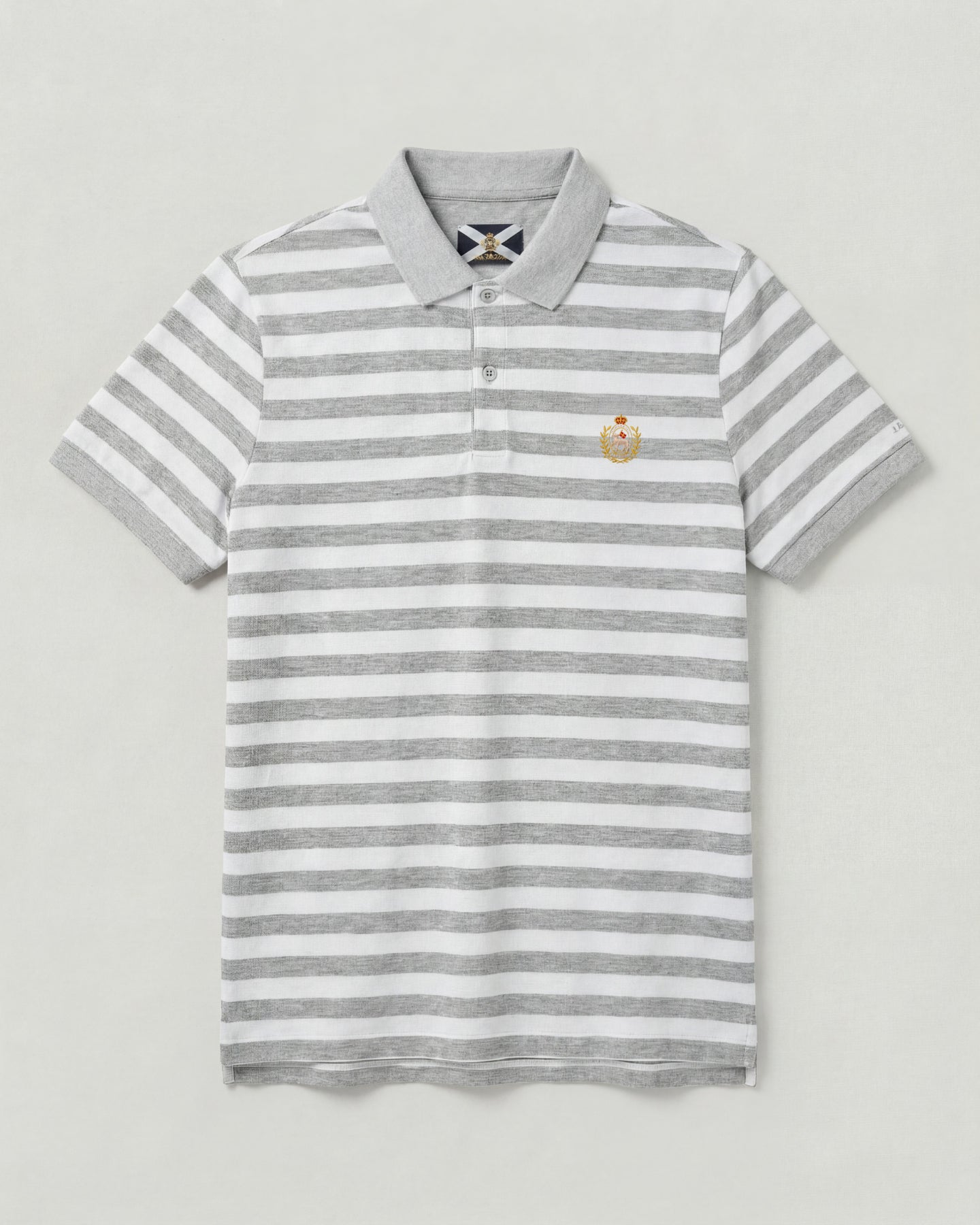 Polo Lancia rosso rubino, bianco e grigio