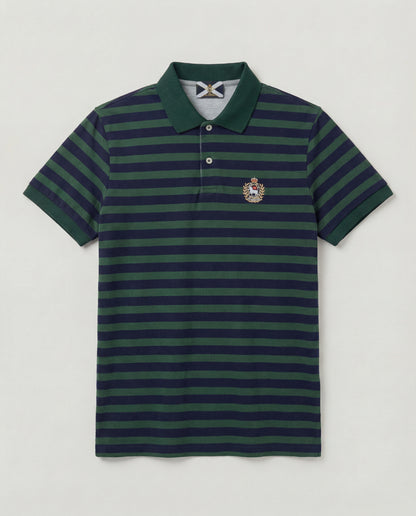 Polo Lancia verde scuro e blu